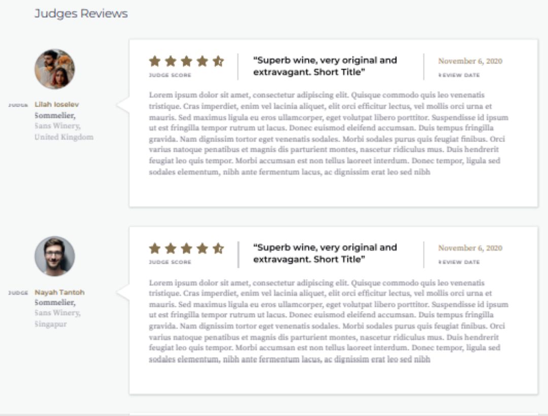 Judging Process Judging Process